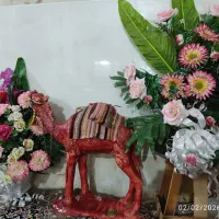 دوعدد گل و یک عدد مجسمه|گل مصنوعی|زاهدان, |دیوار