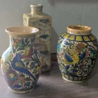 خمره هایی قدیمی.رنگ و لعاب طبیعی