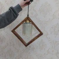 لوستر چوبی|لوستر و چراغ آویز|مشهد, فرهنگیان (شهرک غرب)|دیوار