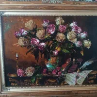 تابلوفرش چله نخ وابریشم|تابلو فرش|نورآباد, |دیوار