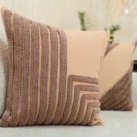 کاور کوسن پانچدوزی و مخملی شده با دست|رختخواب، بالش، پتو|اهواز, گلستان|دیوار
