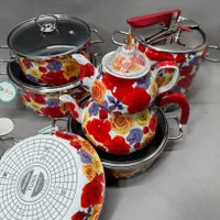 سرویس قابلمه ترکیه ای اکبند با طرح جذاب گل رز|ظروف پخت‌وپز|تهران, کیانشهر|دیوار