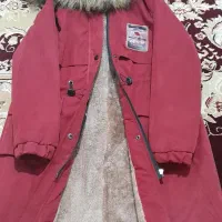 پالتو زنانه کلاه دار خزدار جنس عالی سایز ۴۰