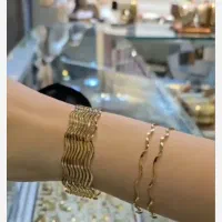 النگو آیینه ای مواج( نو شیک ) سایز دو ، محکم