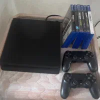 پلی استیشن ۴ اسلیم ۵۰۰ گیگ همراه ۶ دیسک بازی