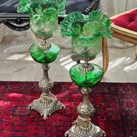 چراغ پایه آنتیک دنسی دوپوست|صنایع دستی و سایر لوازم تزئینی|تهران, شوش (باغ آذری)|دیوار