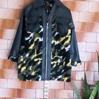 کاپشن چرم زنانه ترکیبی