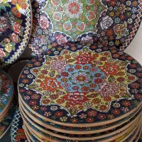 بشقاب میناکاری سفال