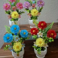 گلدان پایه دار|گل مصنوعی|سمنان, |دیوار