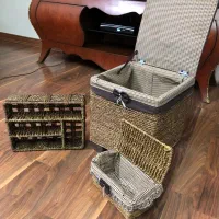 باکس و جا قاشقی حصیری|صنایع دستی و سایر لوازم تزئینی|شهریار, شهریار|دیوار