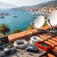 نصب آنتن در بندر کنگان