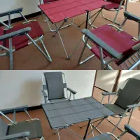 صندلی تاشو راحتی دسته دار مسافرتی ساحلی و میز سفری|صندلی و نیمکت|شیراز, گلکوب|دیوار