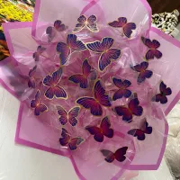 دسته گل ترند پروانه ای با چراغ هدیه روز مادر