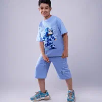 تیشرت و‌ شلوارک آبی