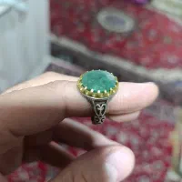 انگشتر نقره زمردمعدنی وفیروزه|جواهرات|قرچک, زیبا شهر|دیوار