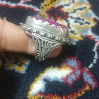 انگشتر نقره دست ساز سنگ توپاز صورتی|بدلیجات|اصفهان, آزادان|دیوار