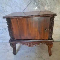 کنار مبلی چوب گردو آنتیک قدیمی