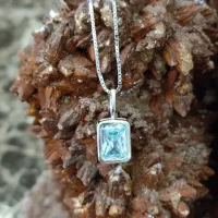 گردنی نقره وارداتی طرح توپاز