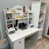 میز تحریر و قفسه کتاب هر دو