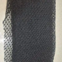 پارچه گیپور مشکی  کشی لانه زنبوری