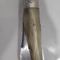 چاقو استاد حسینعلی میر عباسی ۲خط و ۲مهر دسته ش.ا.خ|کلکسیون اشیاء عتیقه|شهرکرد, |دیوار