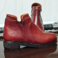 نیم بوت عسلی چرم حتی یکبار هم نپوشیده