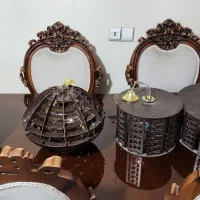 لوستر آویز چوبی