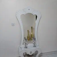 آینه کنسول چوبی سفید