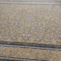 دوتخته فرش ۶ متری گل برجسته سیلور دستبافت گونه|فرش|کرمانشاه, |دیوار