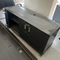 میز کار تمام چوب و استیل