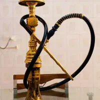 قلیان برنجی طلایی