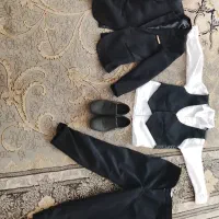 ست کامل کت شلوار مشکی ذاغ. بچگانه