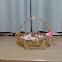 سبد گیفت گرد دسته دار قطر ۳۰ سانتی متر