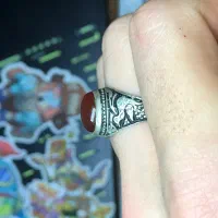 دوعدد انگشتر نقره عقیق ۹۲۵|جواهرات|قائم‌شهر, |دیوار