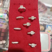 انگشتر طرح نقره رنگ ثابت