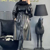 مانتو چرم بلند