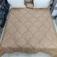 روتختی و لحاف دو نفره پارچه هتلی تک رنگ