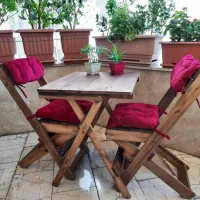 میزوصندلی تاشوچوب روس ضدآب مدل رویال