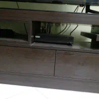 میز تلویزیون دو تکه چوبی با دو کشو