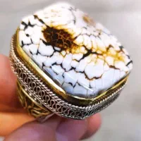 انگشتر اعجوبه سنگ سپتارین(سنگ جن)وزن سی گرم