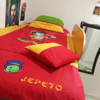 تخت نوجوان کاملا سالم با صندلی وفرش|تخت و سرویس خواب|ری, شهادت|دیوار