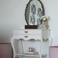 کنسول چوبی سفید