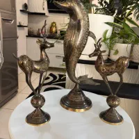 دلفین وگوزن برنجی|مجسمه، تندیس، ماکت|کرج, کمال‌شهر|دیوار