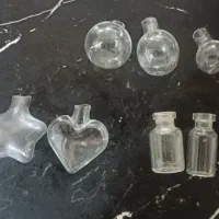 بطری شیشه قلب ستاره گردنبند گرد گیف هدیه تولد