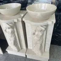 روشویی سنگی مجسمه ای کابینتی پی وی سی ضد آب