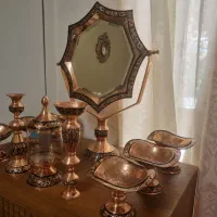 ست هفت سین مسی قلم کاری شده . بسیار با کیفیت