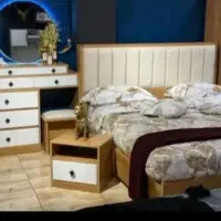 سرویس خواب ایلیا تخت خواب کفی تخت میز ارایش