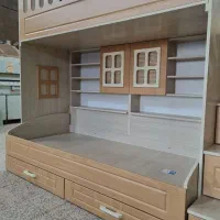تخت دو طبقه نوجوان مدل نیوشا کتابخانه‌ دار|تخت و صندلی بچه|مشهد, خلق آباد سفلی|دیوار