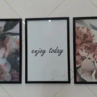 ۳ تا قاب عکس ،  شیشه ای فلزی بدون عکس نقاشی