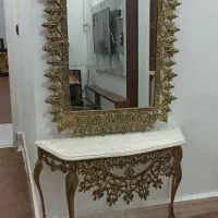 آینه کنسول .ساعت . بوفه برنز